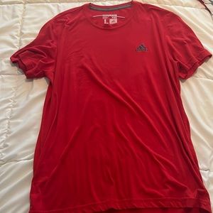 red Adidas climacool dry fit workout T Shirt